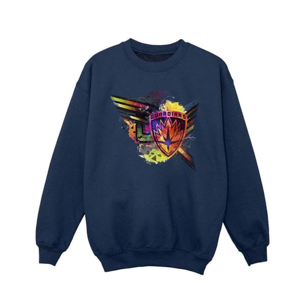 Marvel Girls Guardians Of The Galaxy Abstract Shield Chest Sweatshirt