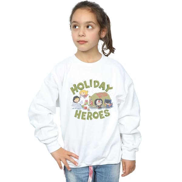 DC Comics Sweatshirt med julleverans från Justice League för flickor
