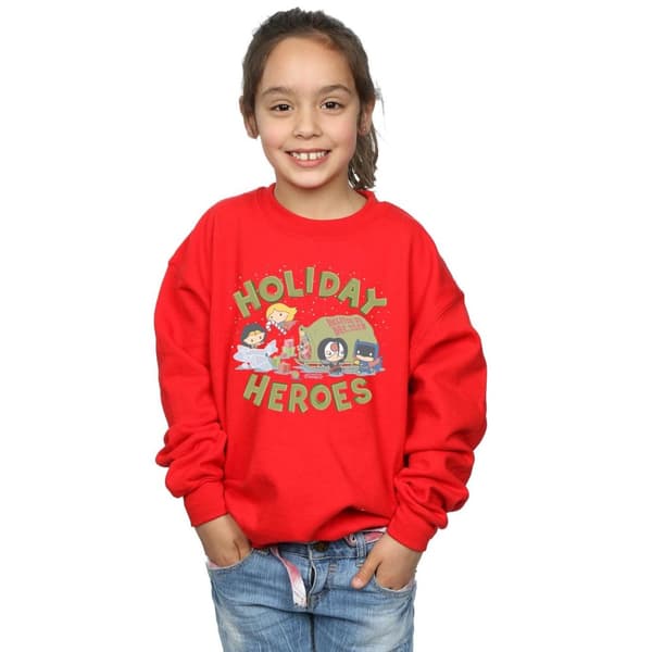 DC Comics Girls Justice League Christmas Delivery Sweatshirt