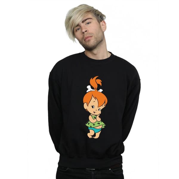 The Flintstones Mens Pebbles Flintstone Sweatshirt