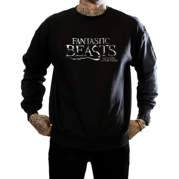 Fantastic Beasts Mens Text Logo Sweatshirt