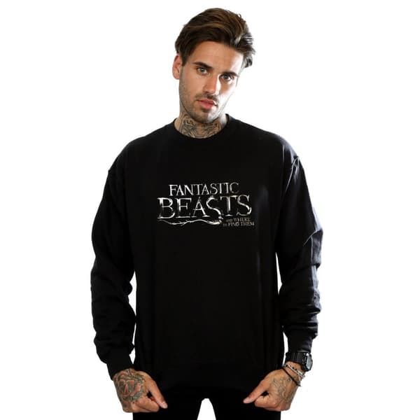 Fantastic Beasts Mens Text Logo Sweatshirt