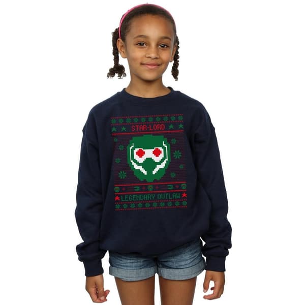 Marvel Girls Guardians Of The Galaxy Vol. 2 Star Lord Fair Isle Sweatshirt