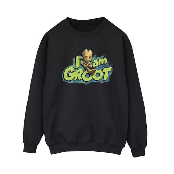 Marvel Womens/Ladies Guardians Of The Galaxy I Am Groot Jumping Sweatshirt