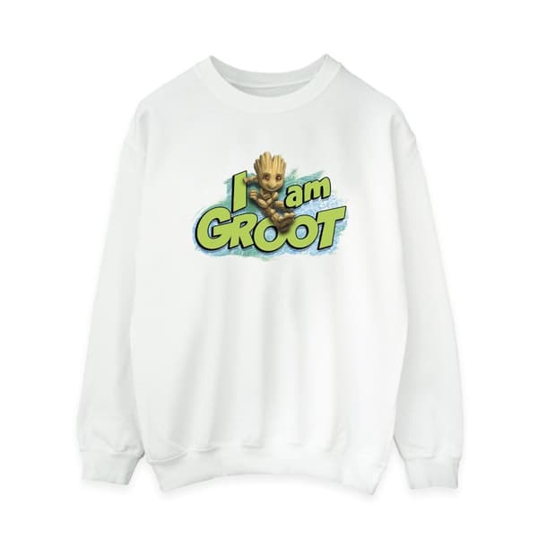 Marvel Womens/Ladies Guardians Of The Galaxy I Am Groot Jumping Sweatshirt