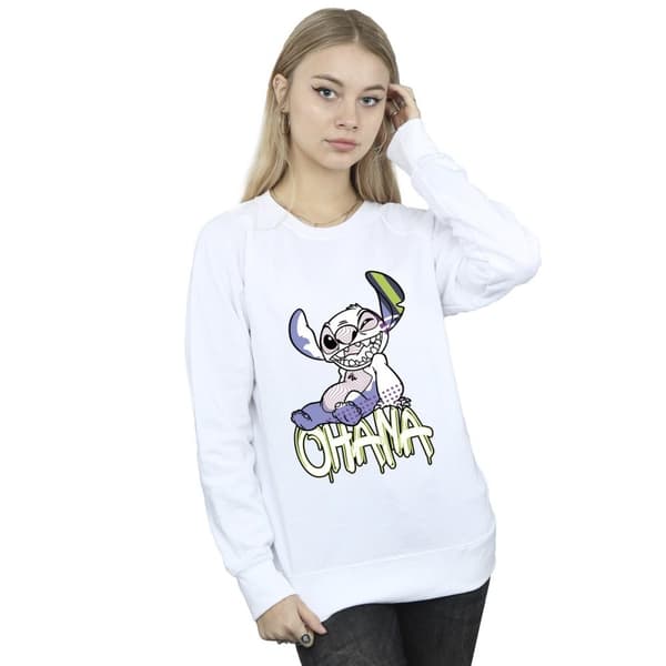 Disney Womens/Ladies Lilo And Stitch Ohana Graffiti Sweatshirt