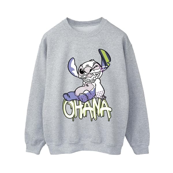 Disney Womens/Ladies Lilo And Stitch Ohana Graffiti Sweatshirt