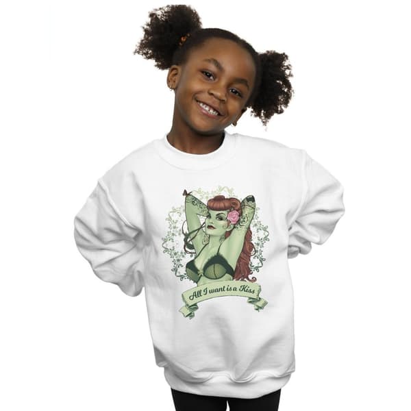 DC Comics Girls Poison Ivy All I want Is A Kiss Sweatshirt