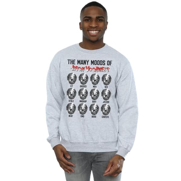 Friday 13th Mens The Many Moods Of Jason Voorhees Sweatshirt