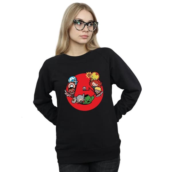 Marvel Womens/Ladies Kawaii Avengers Ready Steady War Sweatshirt