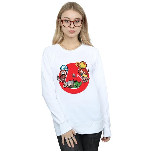 Marvel Womens/Ladies Kawaii Avengers Ready Steady War Sweatshirt