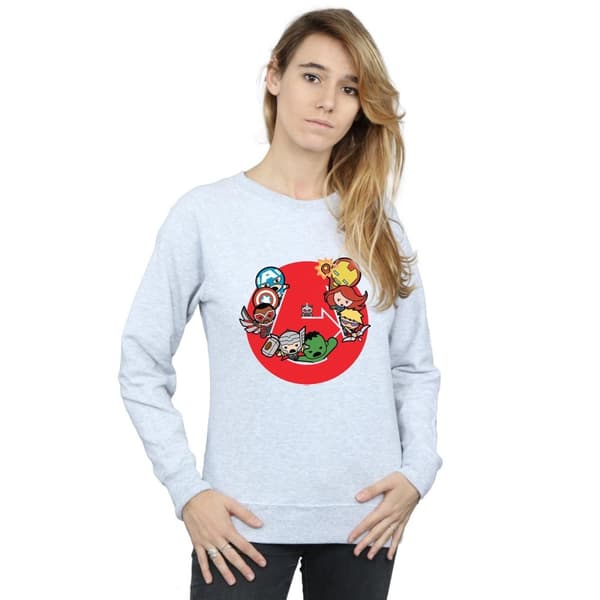 Marvel Dam/Tjej Kawaii Avengers Ready Steady War Sweatshirt