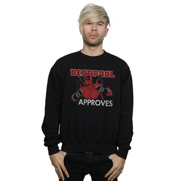 Marvel Mens Deadpool Approves Sweatshirt