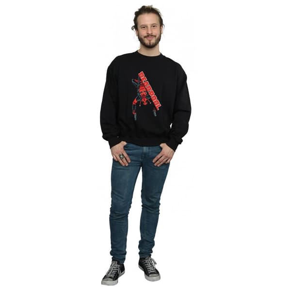 Marvel Mens Deadpool Hang Split Sweatshirt