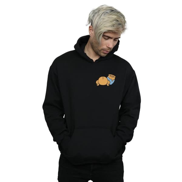 Disney Mens Winnie The Pooh Backside Breast Print Hoodie
