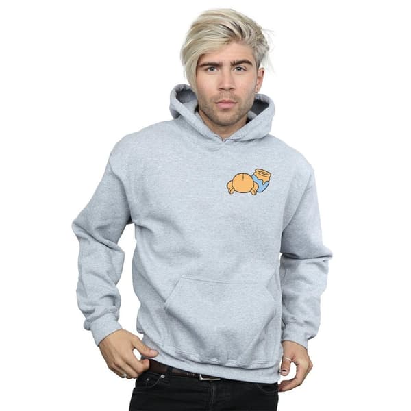 Disney Winnie The Pooh - Huvtröja med brösttryck på baksidan för herrar