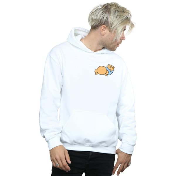 Disney Mens Winnie The Pooh Backside Breast Print Hoodie
