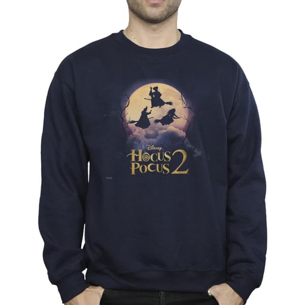 Disney Mens Hocus Pocus Witches Flying Sweatshirt