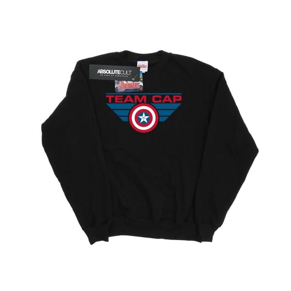 Marvel Mens Captain America Civil War Team Cap Sweatshirt Black M