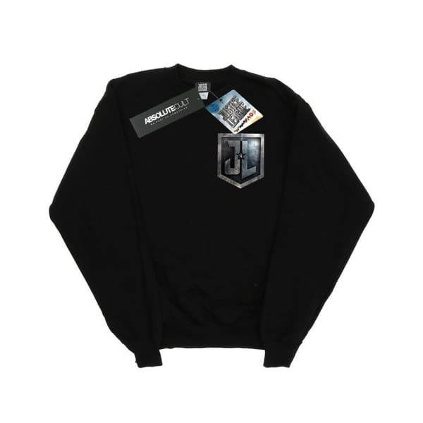 DC Comics Boys Justice League Movie Shield Faux Pocket Sweatshirt