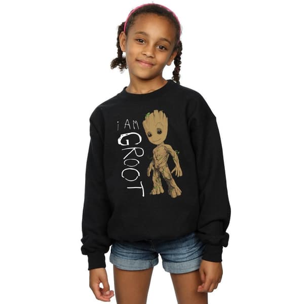 Marvel Guardians Of The Galaxy I Am Groot Scribbles-tröja för flickor