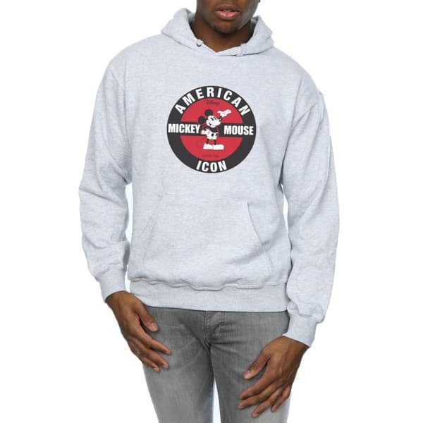 Disney Mens Mickey Mouse American Icon Hoodie