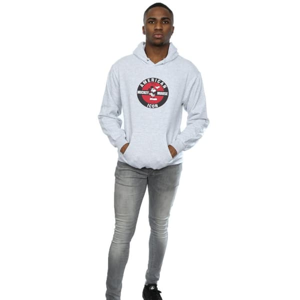 Disney Mens Mickey Mouse American Icon Hoodie