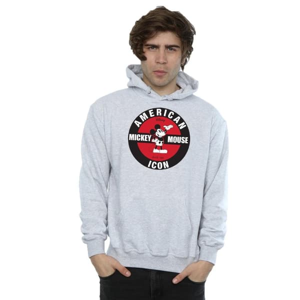 Disney Mens Mickey Mouse American Icon Hoodie