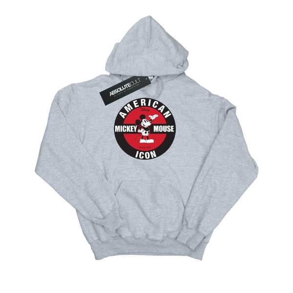 Disney Mens Mickey Mouse American Icon Hoodie