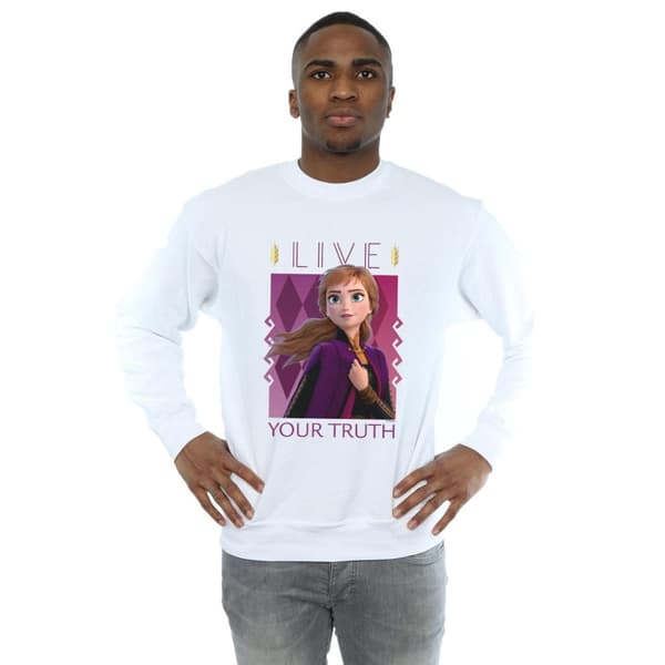 Disney Mens Frozen 2 Anna Live Your Truth Sweatshirt