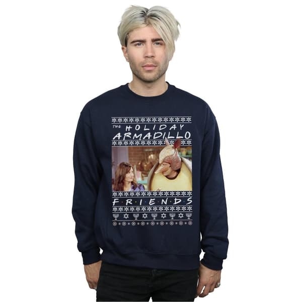 Friends Mens Fair Isle Holiday Armadillo Sweatshirt