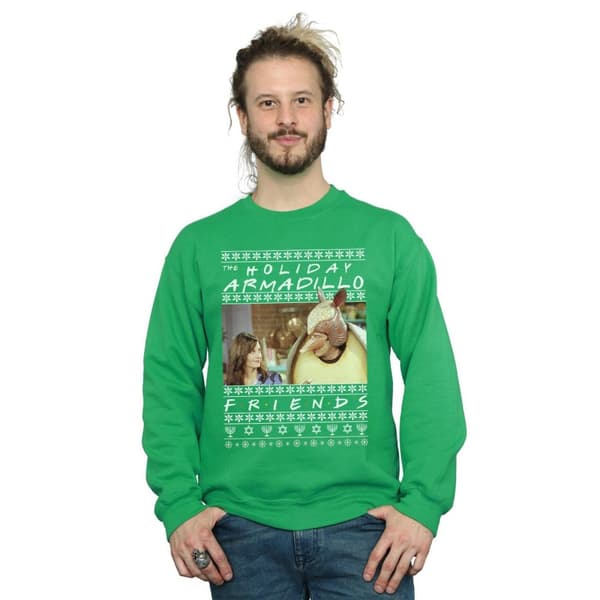 Friends Mens Fair Isle Holiday Armadillo Sweatshirt