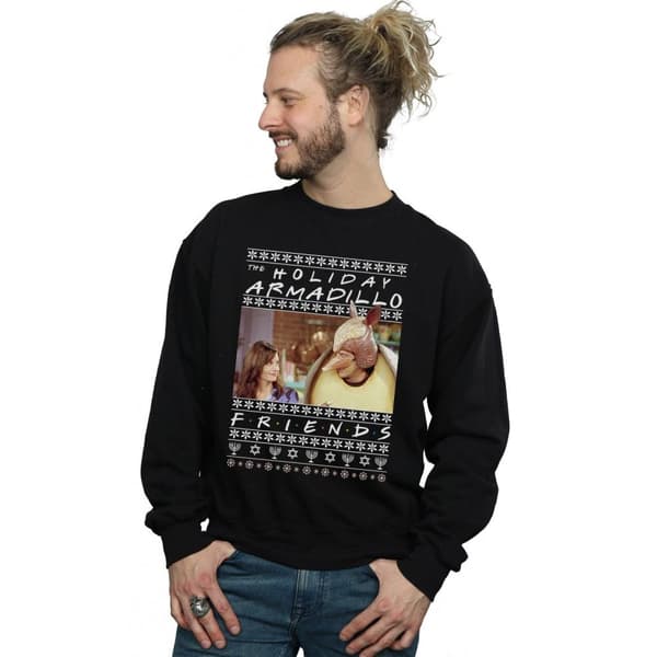 Friends Mens Fair Isle Holiday Armadillo Sweatshirt