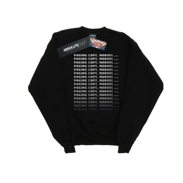 Marvel Mens Captain Marvel Paging Captain Marvel Sweatshirt