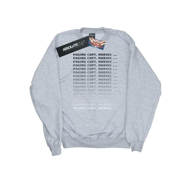 Marvel Mens Captain Marvel Paging Captain Marvel Sweatshirt