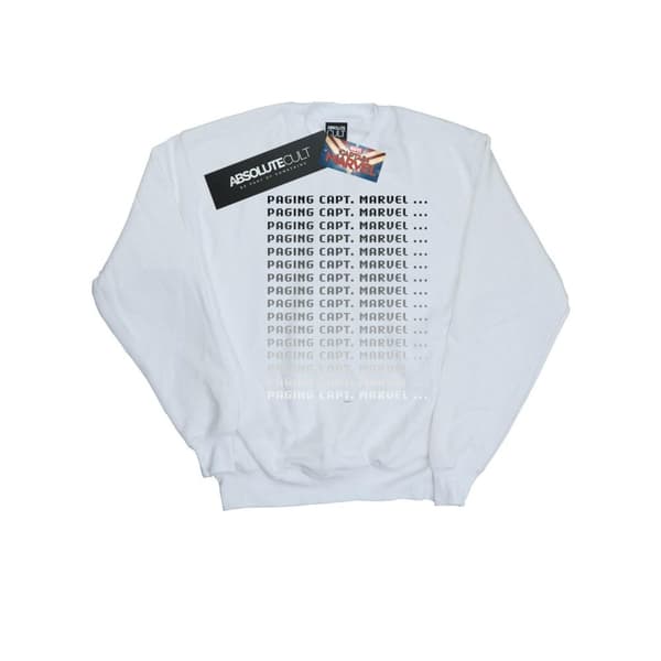 Marvel Mens Captain Marvel Paging Captain Marvel Sweatshirt