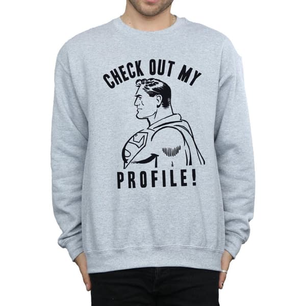 DC Comics Mens Superman Check Out My Profile Sweatshirt