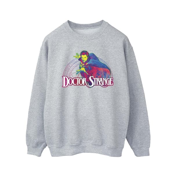 Marvel Mens Doctor Strange Pyschedelic Sweatshirt Sports Grey XL
