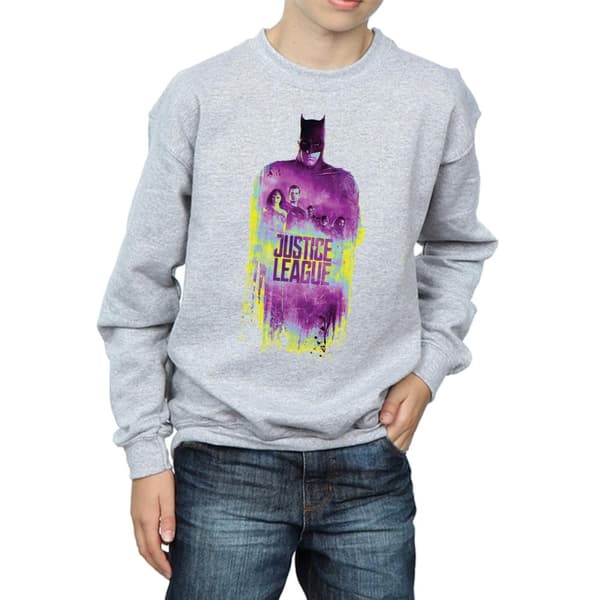 DC Comics Pojkar Justice League Movie Team Borstad Sweatshirt