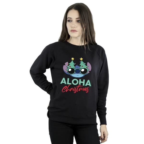 Disney Lilo And Stitch - Sweatshirt med julgransskuggor för kvinnor/damer