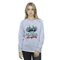 Miniatyrbild 3 av 4: Disney Lilo And Stitch - Sweatshirt med julgransskuggor för kvinnor/damer