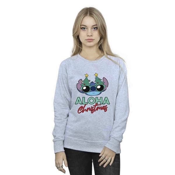 Disney Lilo And Stitch - Sweatshirt med julgransskuggor för kvinnor/damer