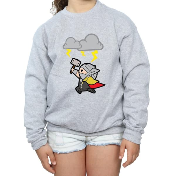 Marvel Girls Kawaii Thor God Of Thunder Sweatshirt