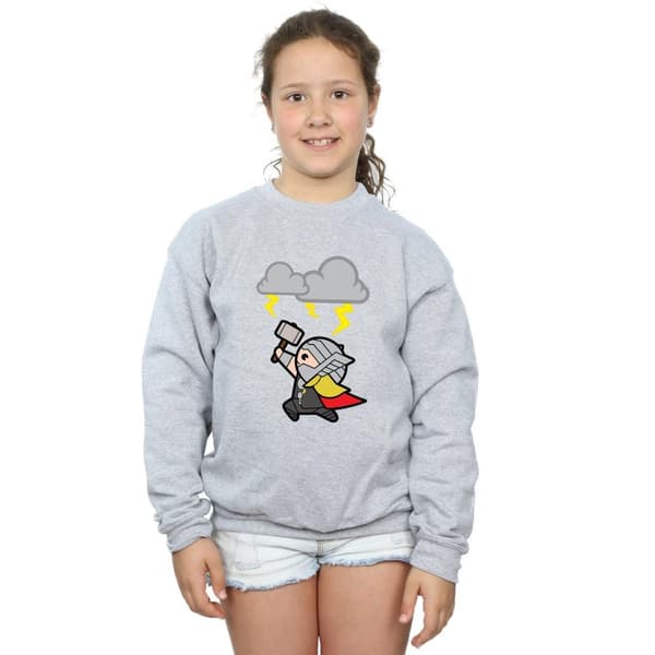 Marvel Girls Kawaii Thor God Of Thunder Sweatshirt