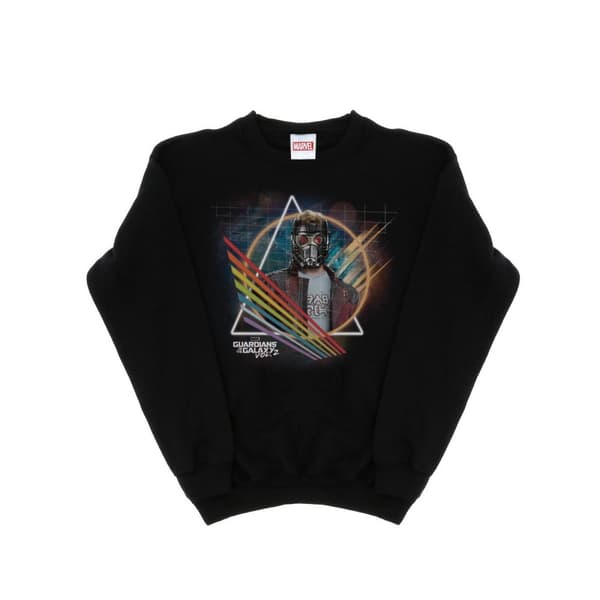 Marvel Boys Guardians Of The Galaxy Neon Star Lord Masked Sweatshirt Black 7-8 Years
