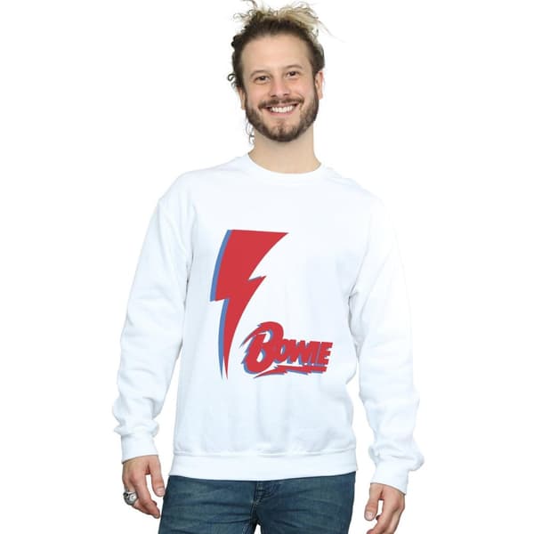 David Bowie Mens Red Bolt Sweatshirt