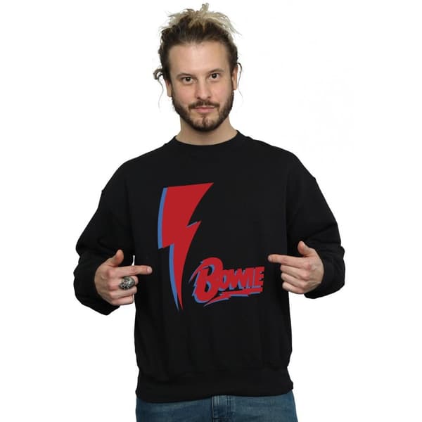 David Bowie Mens Red Bolt Sweatshirt