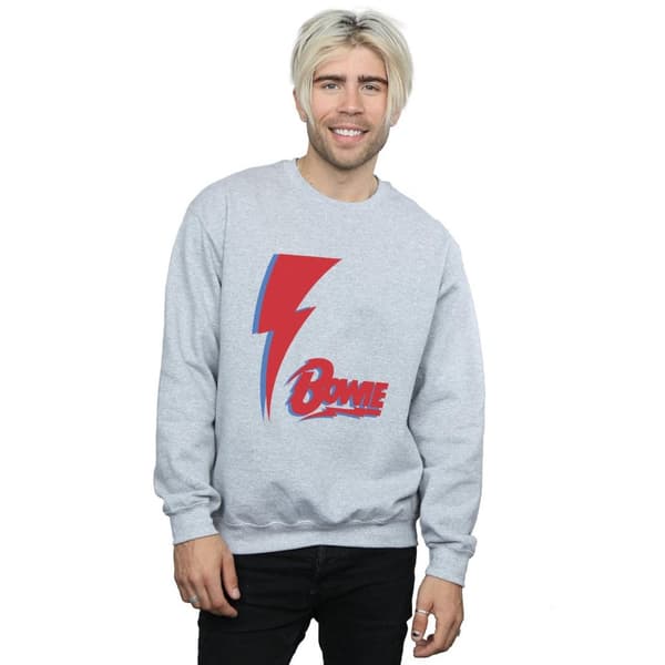 David Bowie Mens Red Bolt Sweatshirt