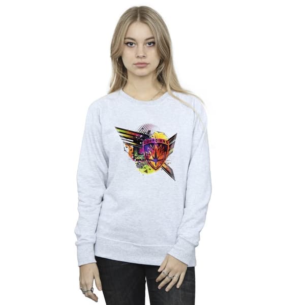 Marvel Womens/Ladies Guardians Of The Galaxy Abstract Shield Chest Sweatshirt