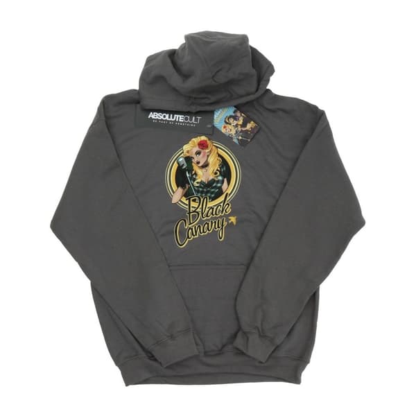DC Comics Mens DC Bombshells Black Canary Badge Hoodie